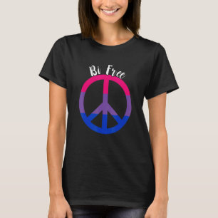 バイセクシャル フリー ピース LGBTQ Bi バイセクシャル プライド バイセクシュアル Tシャツ