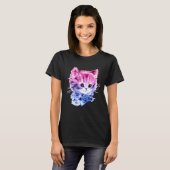 バイセクシャル プライド キティ Tシャツ (正面フル)