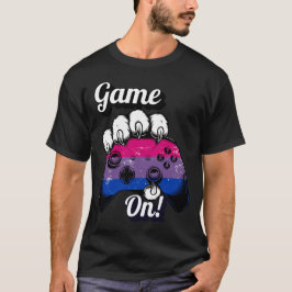 バイセクシャル・プライド・ゲーム・オン・タイガー・パウ・コントローラーTシャツ Tシャツ