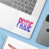 バイセクシャル プライド シール (ノートパソコンとiPhone)