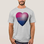 バイセクシャル プライド ハート Tシャツ (正面)