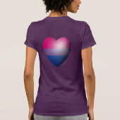 バイセクシャル プライド ハート Tシャツ (裏面)