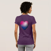 バイセクシャル プライド ハート Tシャツ (裏面フル)