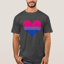 バイセクシャル・プライド ハートTシャツ Tシャツ