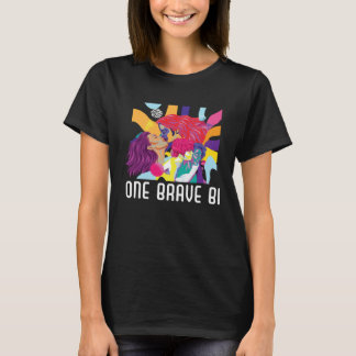 バイセクシャル+プライド+バイセクシュアル+虹+勇敢なLGBTQ+グッズ Tシャツ
