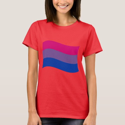 バイセクシャル プライド バナー Tシャツ (正面)