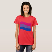 バイセクシャル プライド バナー Tシャツ (正面フル)