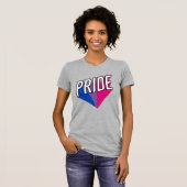 バイセクシャル プライド バースト Tシャツ (正面フル)
