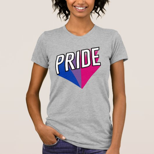 バイセクシャル プライド バースト Tシャツ (正面)