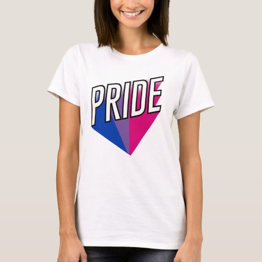バイセクシャル プライド バースト Tシャツ (正面)