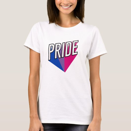 バイセクシャル プライド バースト Tシャツ (正面)
