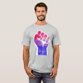 バイセクシャル プライド フィスト Tシャツ (正面フル)
