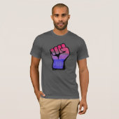バイセクシャル プライド フィスト Tシャツ (正面フル)
