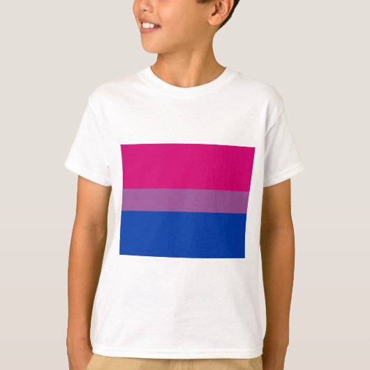 バイセクシャル・プライド・フラグ Tシャツ (正面)