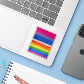 バイセクシャル・プライド・フラッグ シール (ノートパソコンとiPhone)