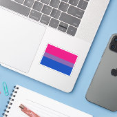 バイセクシャル・プライド・フラッグ シール (ノートパソコンとiPhone)