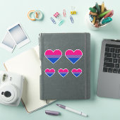 バイセクシャル・プライド・フラッグ・ハート シール (iPadカバー)