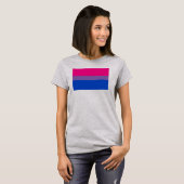 バイセクシャル・プライド・フラッグ Tシャツ (正面フル)