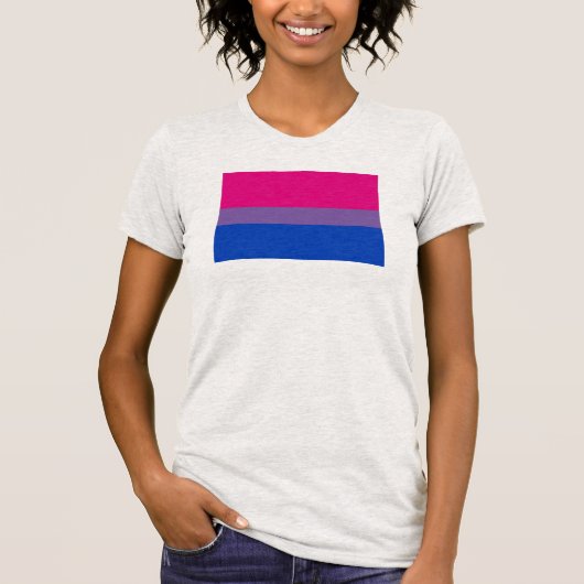 バイセクシャル・プライド・フラッグ Tシャツ (正面)