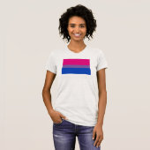 バイセクシャル・プライド・フラッグ Tシャツ (正面フル)