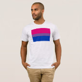 バイセクシャル・プライド・フラッグ Tシャツ (正面フル)