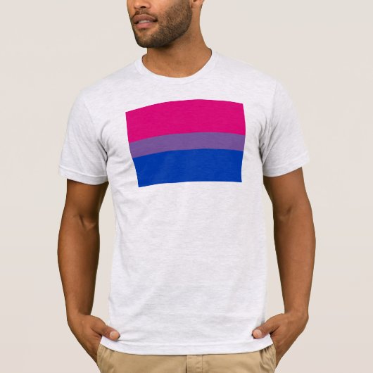 バイセクシャル・プライド・フラッグ Tシャツ (正面)