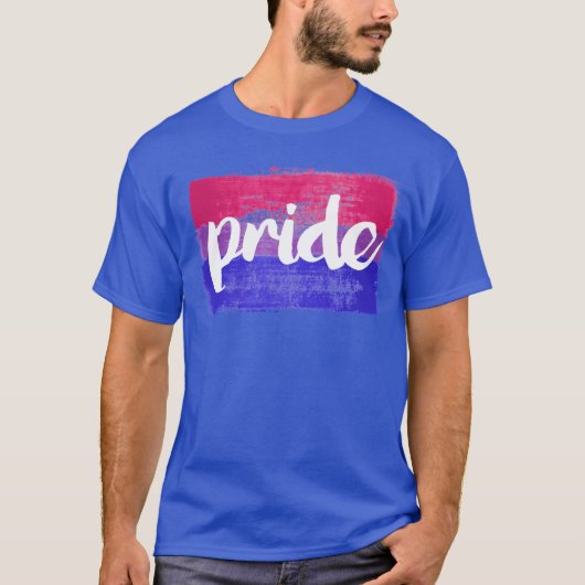 バイセクシャル・プライド ペイントTシャツ Tシャツ (正面)
