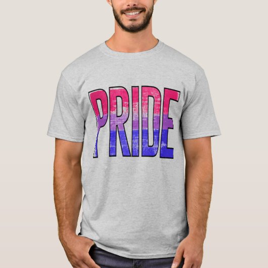 バイセクシャル プライド ワード Tシャツ (正面)