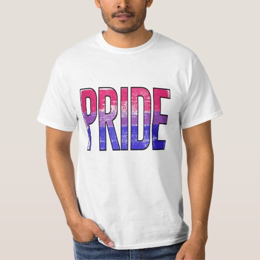 バイセクシャル プライド ワード Tシャツ (正面)