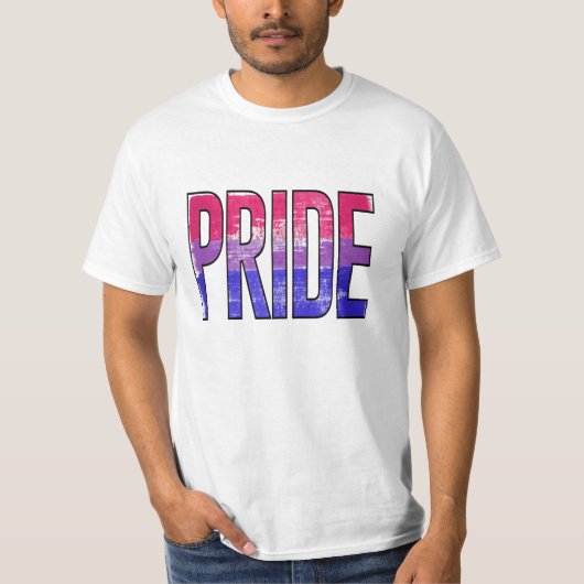 バイセクシャル プライド ワード Tシャツ (正面)