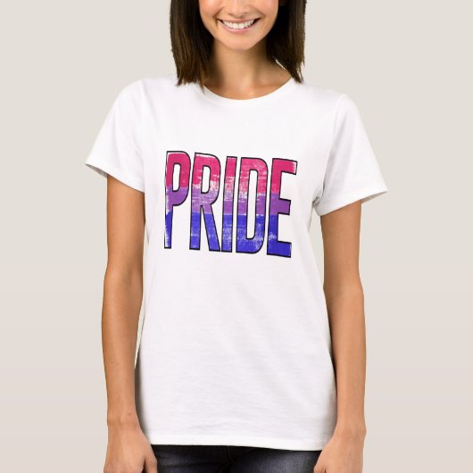 バイセクシャル プライド ワード Tシャツ (正面)
