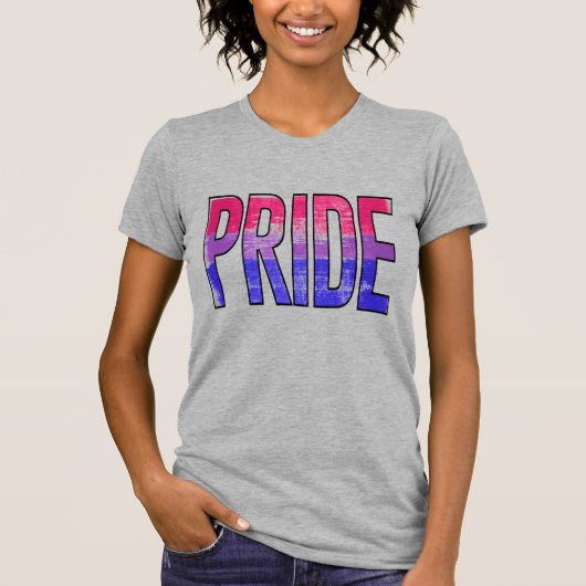 バイセクシャル プライド ワード Tシャツ (正面)