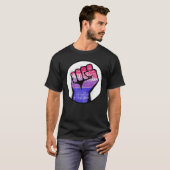 バイセクシャル プライド 拳 Tシャツ (正面フル)