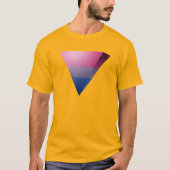 バイセクシャル プライド 3D トライアングル Tシャツ (正面)