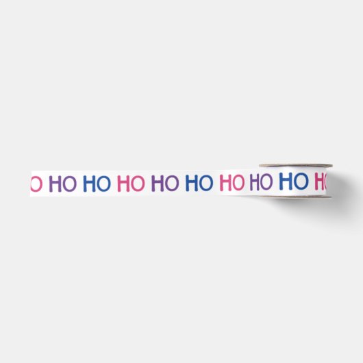 バイセクシャル プライド Ho Ho Ho リボン サテンリボン (正面)