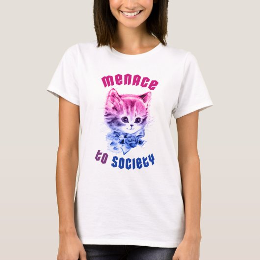バイセクシャル・メナス・キティ Tシャツ (正面)