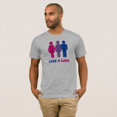 バイセクシャル・ラブ・イズ・ラブ Tシャツ (正面フル)