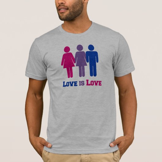 バイセクシャル・ラブ・イズ・ラブ Tシャツ (正面)