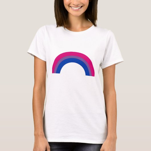 バイセクシャル レインボー Tシャツ (正面)