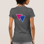 バイセクシャル+三角+シンボル+3D Tシャツ (裏面)