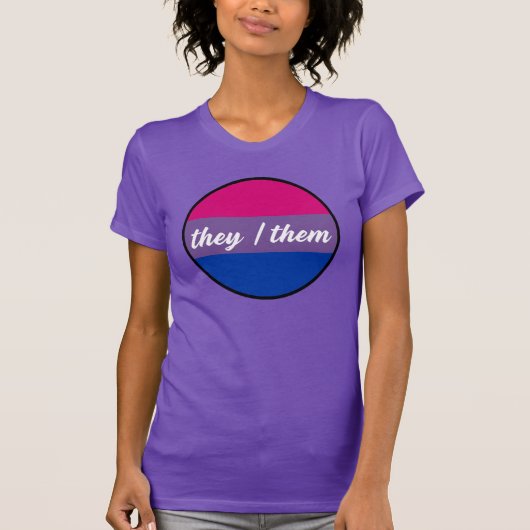 バイセクシャル 彼ら/彼女ら Tシャツ (正面)