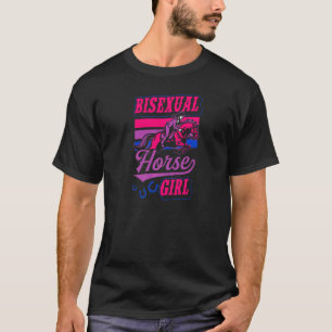 バイセクシャル 馬 ガール バイセクシャル プライド 馬 乗馬 Tシャツ