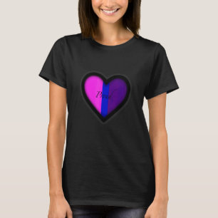 バイセクシャルBiプライドハートLGBTゲイピクセル Tシャツ
