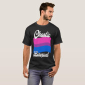 バイセクシャルBiプライドフラッグChaos Bisexual Tシャツ (正面フル)