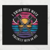 バイセクシャルIスイング両方向Axおもしろい Biプライドフラグ ビールラベル (シングルラベル)