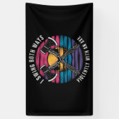 バイセクシャルIスイング両方向Axおもしろい Biプライドフラグ 横断幕 (縦)