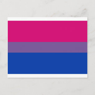 バイセクシャルLGBTプライドレインボー国旗 ポストカード