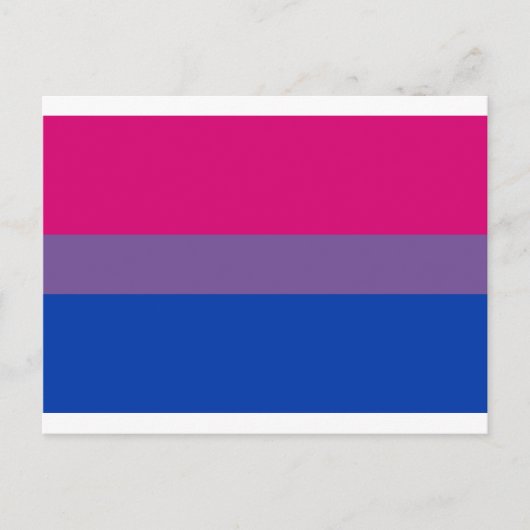 バイセクシャルLGBTプライドレインボー国旗 ポストカード (正面)