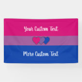 バイセクシュアリティプライドフラグと文字バナー 横断幕 (横)