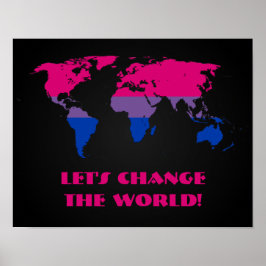 バイセクシュアリティプライド世界地図ポスター ポスター